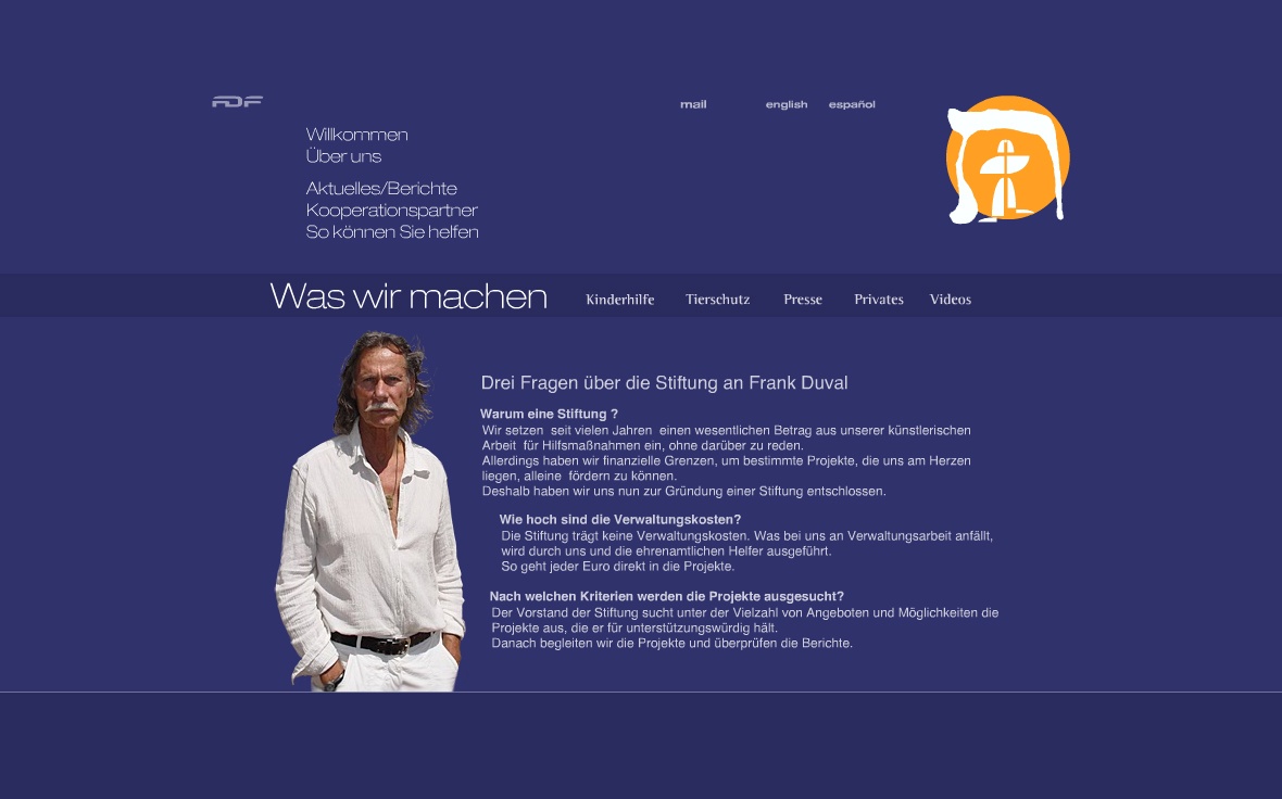 wordpress frank-duval-foundation-jochen-hilmer-designer webdesign rhein-main