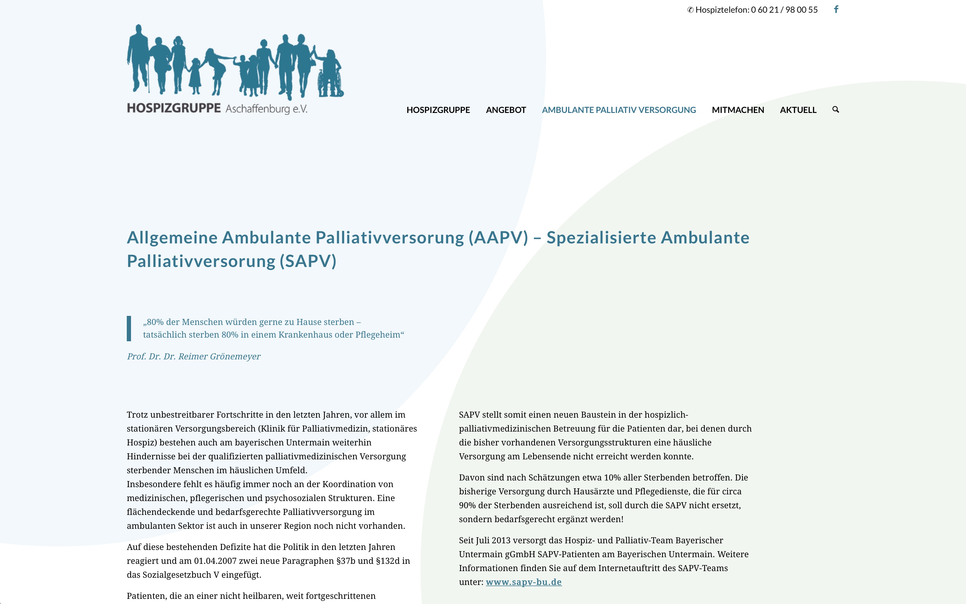 wordpress rhein-main hospiz verein aschaffenburg hanau jh-d webdesign webentwicklung